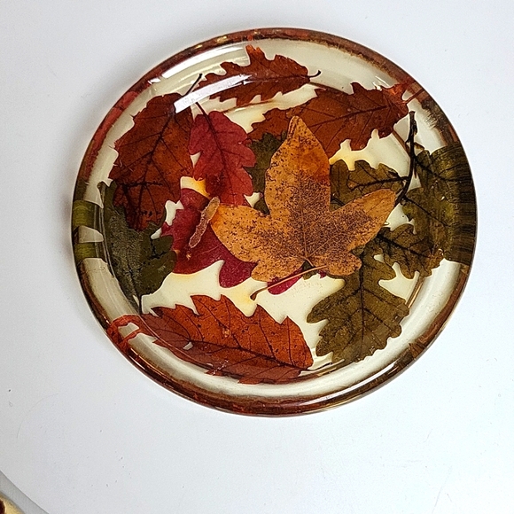 Lucite Fall Leaves Coasters - Picture 8 of 9